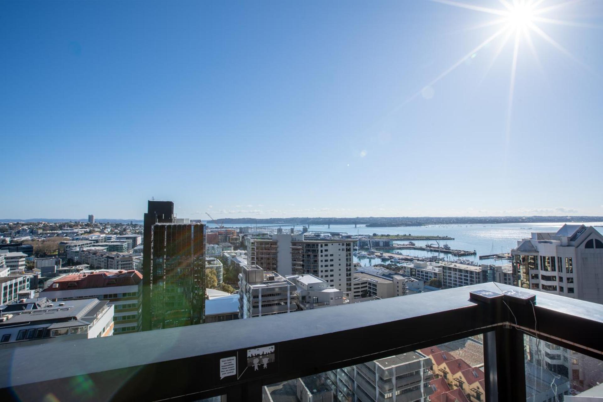 天空城景 海景 私人大阳台公寓 Auckland Exterior photo
